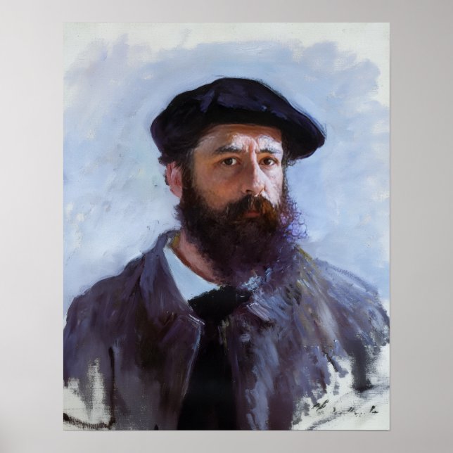 Poster Claude Monet, Autorretrato com Boina, (Frente)