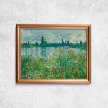 Poster Claude Monet Banks Of Seine French Old Art<br><div class="desc">Poster de Claude Monet,  A Ponte Japonesa,  1880. Antiga pintura francesa famosa com um rio,  árvores e flores no estilo impressionista. Licença CCO,  dominio público art. Quadro não incluído.</div>