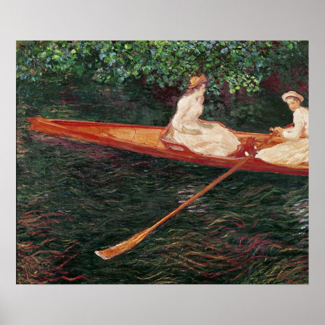 Póster Claude Monet | Barco do rio Epte (Frente)