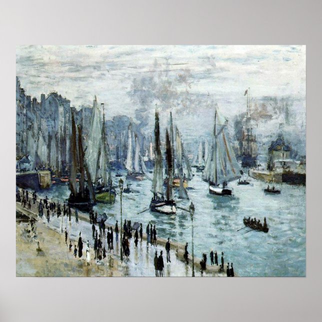Poster Claude Monet Barcos de Pesca Deixando o Porto  (Frente)