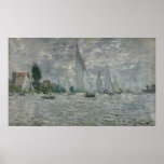 Póster Claude Monet | Barcos ou Regatta na Argentina<br><div class="desc">The Boats,  ou Regatta na Argentina,  c.1874 | por Claude Monet | Art Location: Musee d'Orsay,  Paris,  França | Artista francês | Número de recolha de imagens: XIR18890</div>