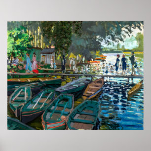 Poster Claude Monet, Bathers no La Grenouillè re, 1869