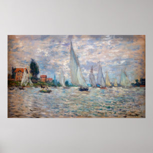 Poster Claude Monet - Boats Regatta na Argentina