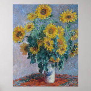 Poster Claude Monet - buquê dos girassóis,