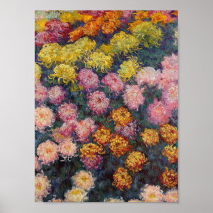 Poster Claude Monet - Cama De Chrysanthemums