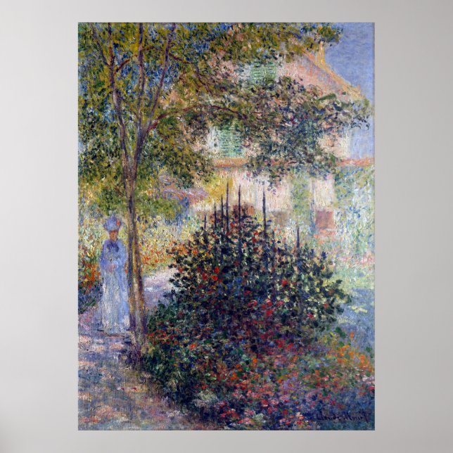 Póster Claude Monet Camille no Jardim da Argentina (Frente)