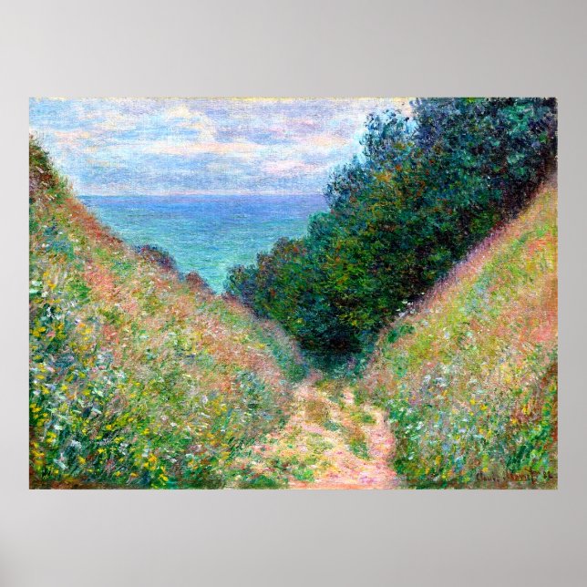 Poster Claude Monet: Caminho em La Cavee Pourville (Frente)