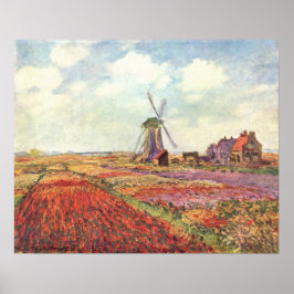 Poster Claude Monet - Campos Tulip na Holanda - 1886