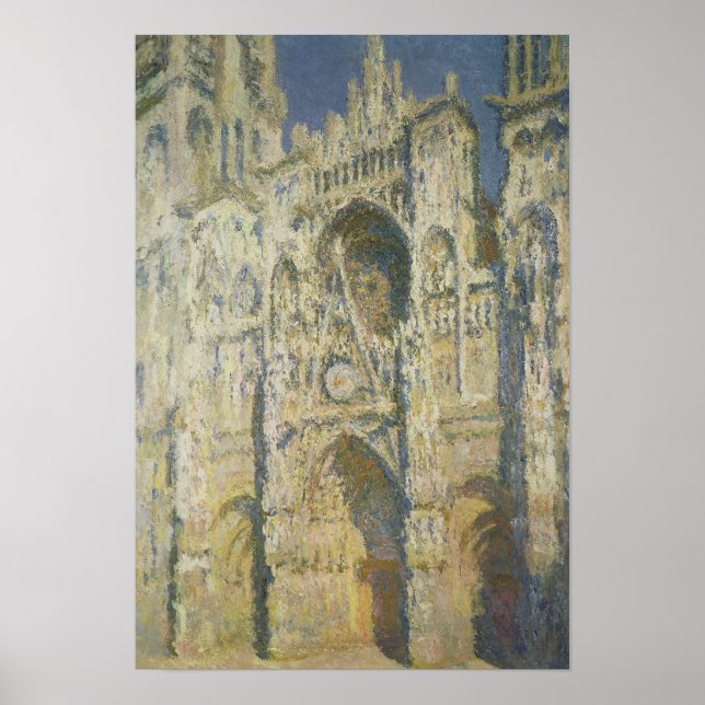 Póster Claude Monet | Catedral de Rouen em Cheio (Frente)