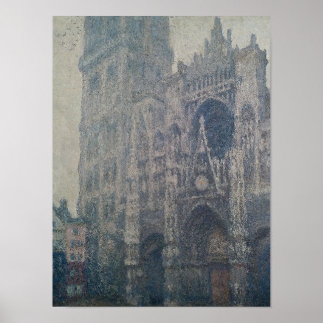 Póster Claude Monet | Catedral de Rouen, Portal Ocidental (Frente)