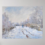 Poster Claude Monet - Cena de Neve na Argentina<br><div class="desc">Cena de Neve na Argentina / Rue sous la neige,  Argenteuil - Claude Monet,  1875</div>