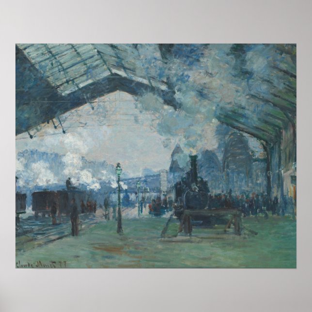 Póster Claude Monet - Chegada do comboio da Normandia (Frente)