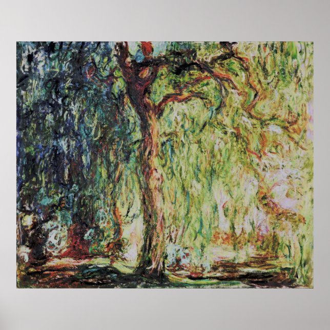 Póster Claude Monet - Chorando Willow (Frente)
