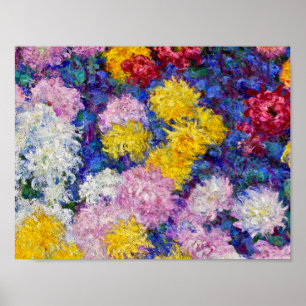 Póster Claude Monet - Chrysanthemums