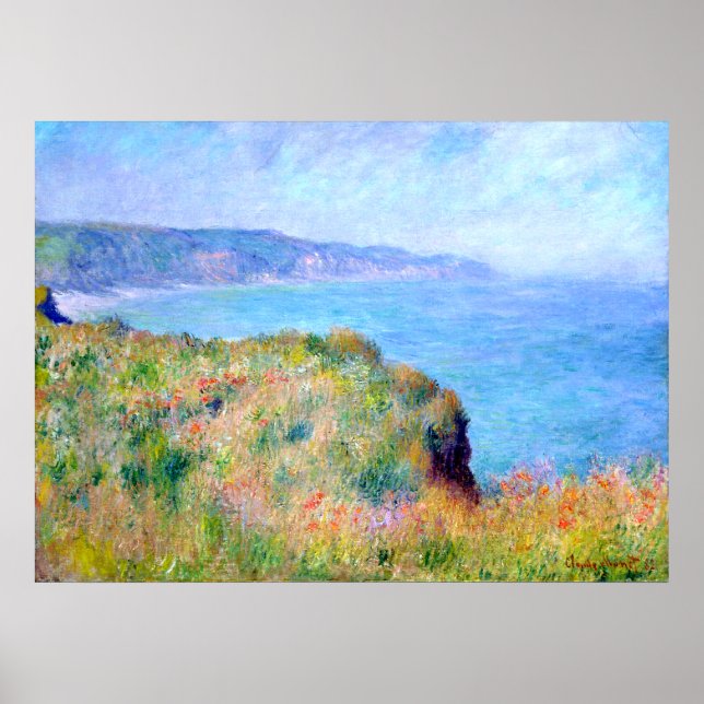 Poster Claude Monet: Cliff Perto de Pourville (Frente)