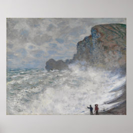 Póster Claude Monet ~ Clima Bruto Em Etretat