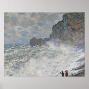 Poster Claude Monet - Clima tosquiado em Étretat