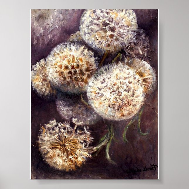 Poster Claude Monet - Dandelions Reproduction Art Print (Frente)