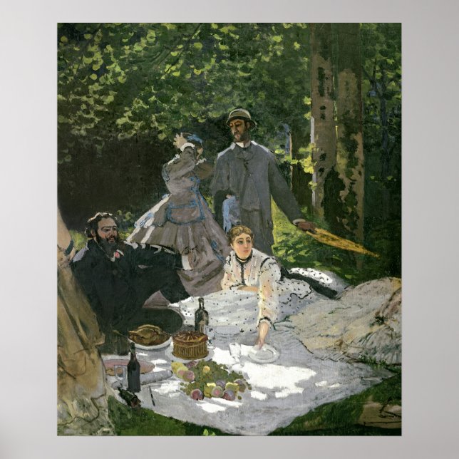 Póster Claude Monet | Dejeuner sur l'Herbe, Chailly (Frente)