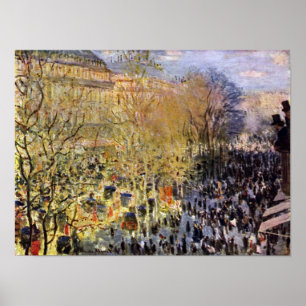 Poster Claude Monet - DES Capucines do bulevar em Paris