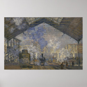 Póster Claude Monet - Estação Santo-Lazare