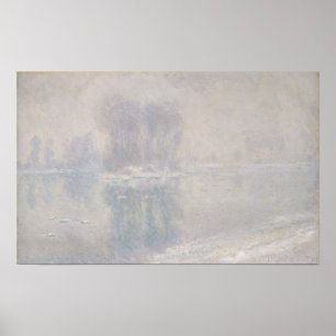 Póster Claude Monet   Fluxos De Gelo