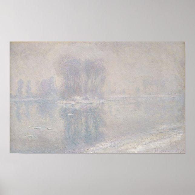 Póster Claude Monet | Fluxos De Gelo (Frente)