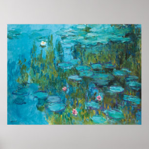 Póster Claude Monet Galeria de lírios Ninféas