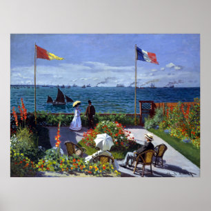 Póster Claude Monet Garden em Sainte-Adresse