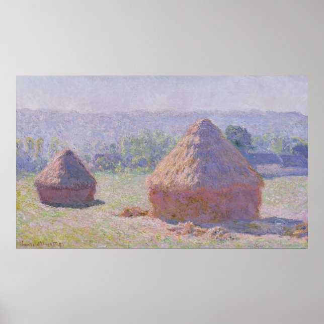 Poster Claude Monet | Granuleiros no final do Verão (Frente)