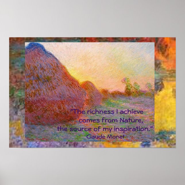 Poster Claude Monet Haystacks (Frente)