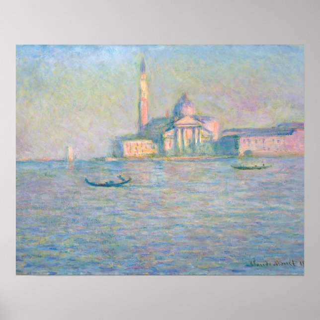 Poster Claude Monet - Igreja de San Giorgio Maggiore (Frente)