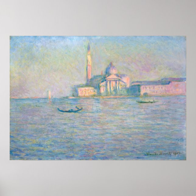 Poster Claude Monet - Igreja de San Giorgio Maggiore (Frente)