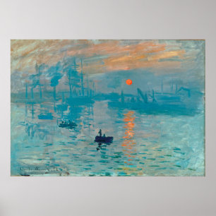 Poster CLAUDE MONET - Impressão, nascer do sol 1872