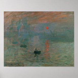 Póster Claude Monet - Impressão, nascimentos
