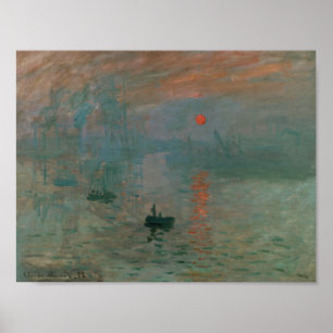 Póster Claude Monet - Impressão, nascimentos