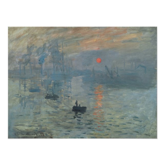 Póster Claude Monet Impression Sunrise Soleil Levant (Frente)