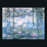 Poster Claude Monet Impressionist Water Lillies Painting<br><div class="desc">Impressionist Landscape Painting by Claude Monet - Classic Masterpieces - Claude Monet's Nature Painting Series - Claude Monet Impressionist Water Lillies Painting</div>