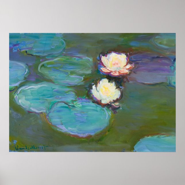 Poster Claude Monet Impressionista Água Lillies Ninfheias (Frente)