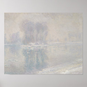 Póster Claude Monet - Inundações De Gelo