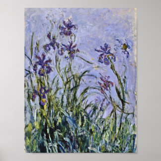 Poster Claude Monet - Iris Mauves