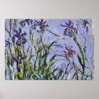 Poster Claude Monet - Iris Mauves