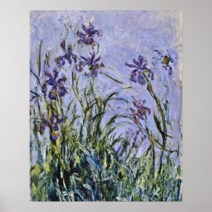 Poster Claude Monet - Iris Mauves