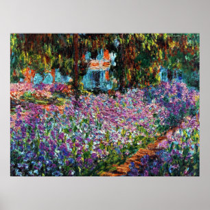 Poster Claude Monet: Íris no jardim de Monet