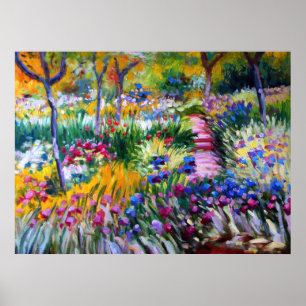 Poster Claude Monet: Jardim da íris por Giverny