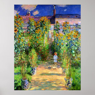 Póster Claude Monet: Jardim de Monet em Vétheuil