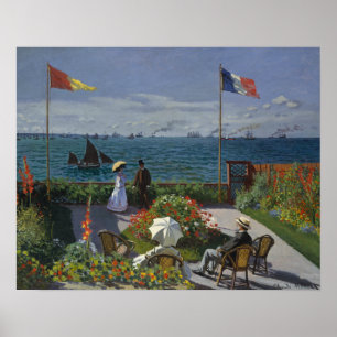 Póster Claude Monet - Jardim de Sainte-Adresse