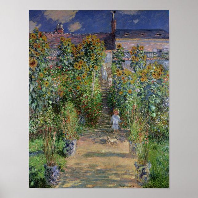Poster Claude Monet | Jardim do Artista em Vetheuil (Frente)