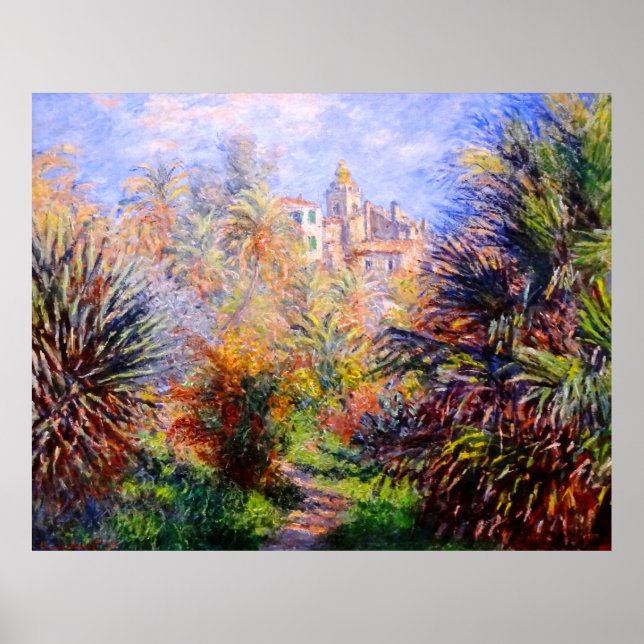 Poster Claude Monet: Jardins da Villa Moreno Bordighe (Frente)
