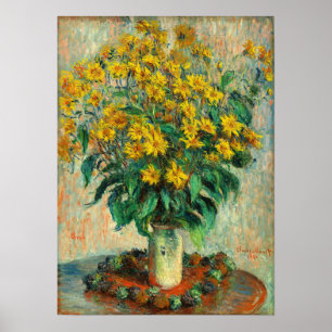 Poster Claude Monet - Jerusalem Artichoke Flowers